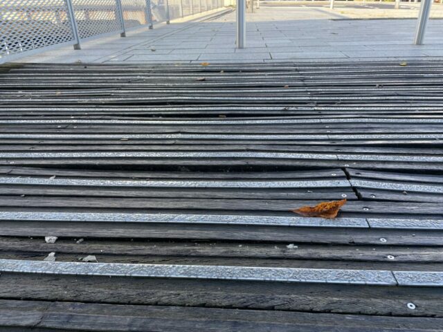 Dégradations plancher bois